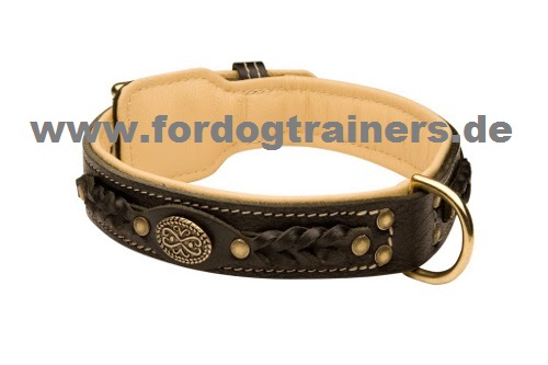 Leder Halsband mit Nappa