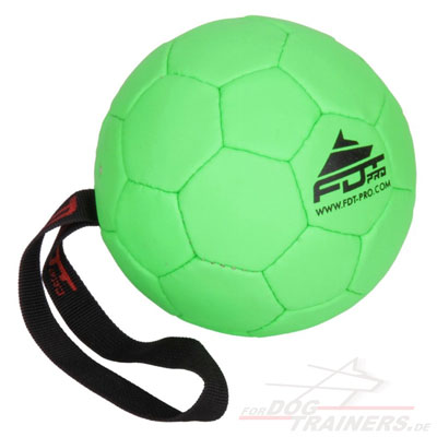 Rubber ball on string for puppies and small dog breeds, 5 cm