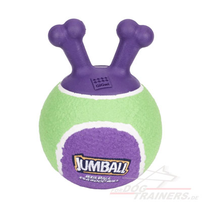 Rubber ball on string for puppies and small dog breeds, 5 cm