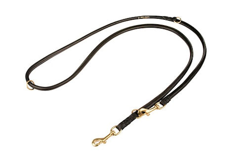 Thin Multi-function Leather Leash for Training, Walking 13 mm
