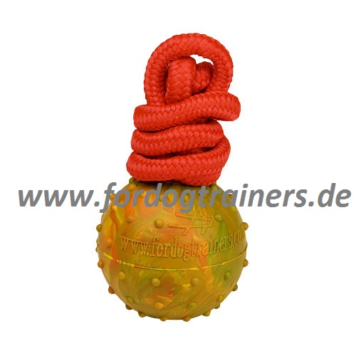 Bestseller Hundespielzeug Gummiball mit Schnur, 7 cm TOP Qualität