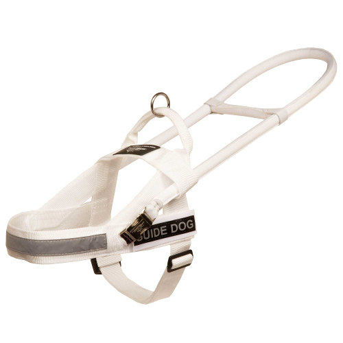 White Assistance Dog Harness of Nylon