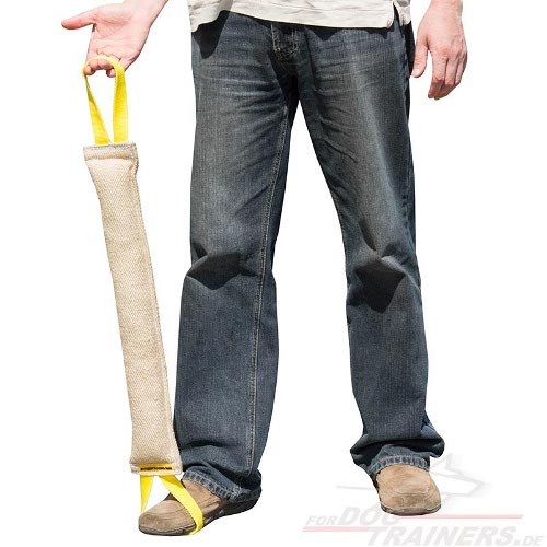 Bestseller Riesige Beisswurst aus Jute 60 cm mit 2 Handschlaufen - zum Schließen ins Bild klicken