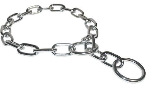 Chrome Chain Dog Collar 