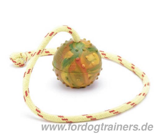 Bestseller Hundespielzeug aus Gummi mit Schnur, 6 cm